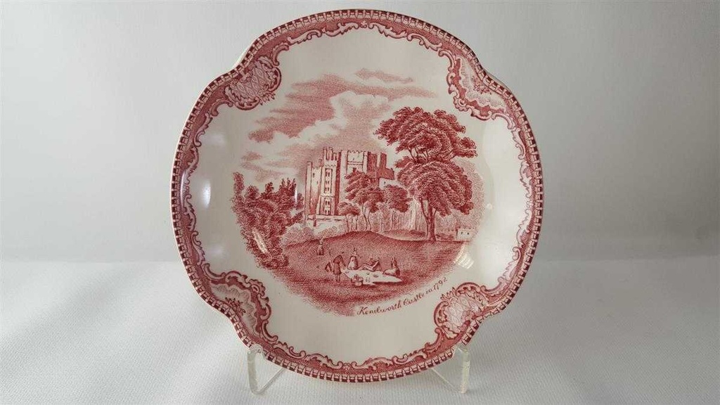 [458138016] Teetasse mit Untertasse Tasse Johnson Bros Old Britain Castles Rot Bild 9