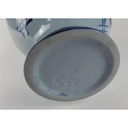 [458138018] Krug mit Zinndeckel Henkelkrug Steingut Blau H 26 cm Bild 7