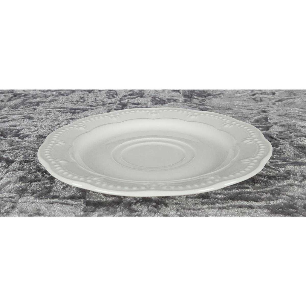 [458138019] Untertasse für Kaffee 15 cm Karolina Fine Royal Weiß gebraucht - gut Bild 3