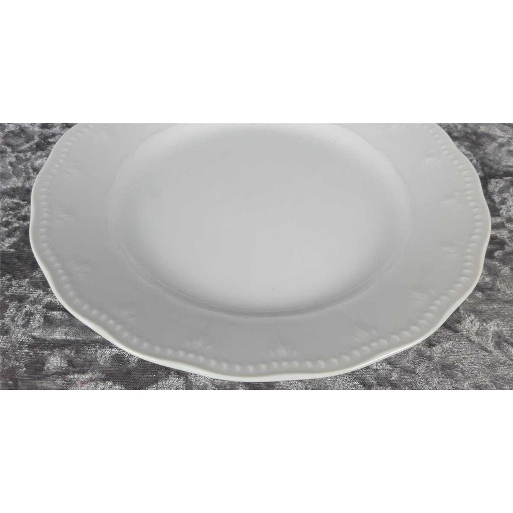[458138022] Kuchenteller Dessertteller 19,2 cm Karolina Fine Royal Weiß gebraucht - akzeptabel Bild 3