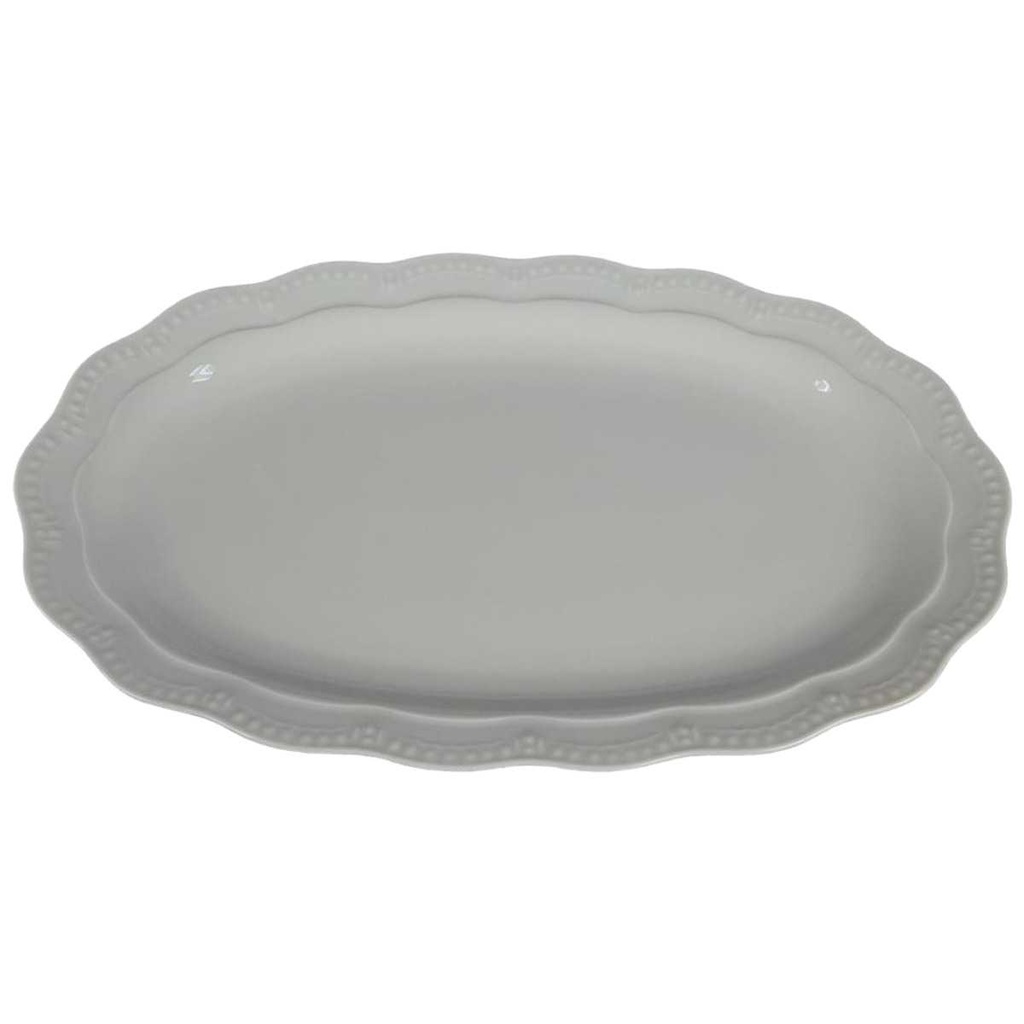 [458138023] Servierplatte Fleischplatte 33,4x21 cm Karolina Fine Royal Weiß gebraucht - gut Bild 2