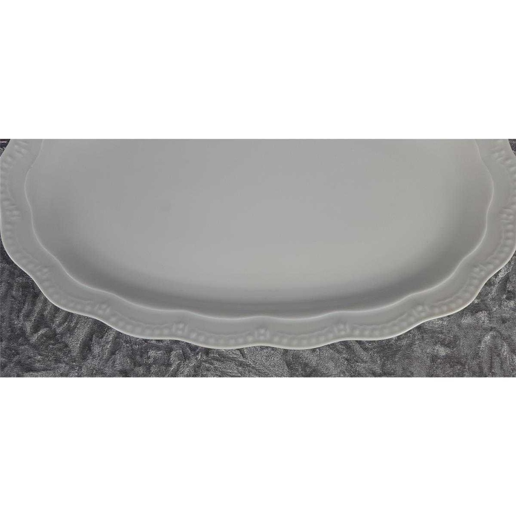 [458138023] Servierplatte Fleischplatte 33,4x21 cm Karolina Fine Royal Weiß gebraucht - gut Bild 3