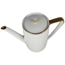 [458138024] Kaffeekanne Kanne Goldrand 1,5 L Zeh Scherzer Rillenrelief 1750 gebraucht - gut Bild 2