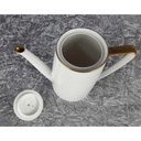 [458138024] Kaffeekanne Kanne Goldrand 1,5 L Zeh Scherzer Rillenrelief 1750 gebraucht - gut Bild 3