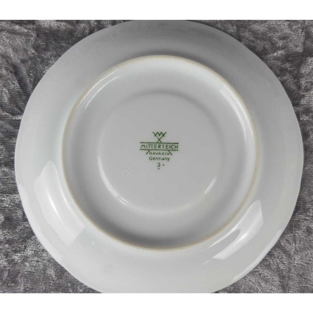 [458138029] Untertasse für Kaffee 14,6 cm Mitterteich Form 2000 Blaue Blumen gebraucht - sehr gut Bild 3