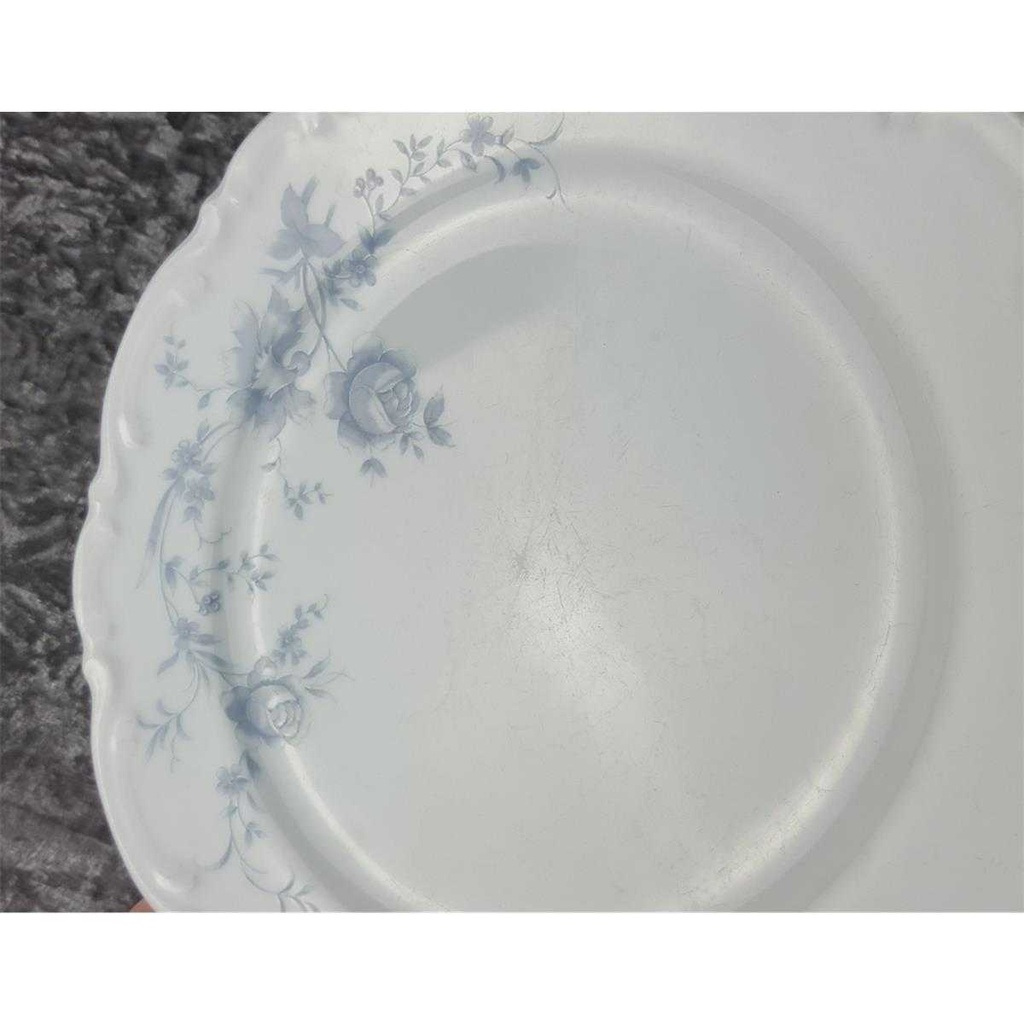 [458138031] Speiseteller Essteller 24,5 cm Mitterteich Form 2000 Blaue Blumen gebraucht - akzeptabel Bild 3