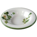 [45813813] Kuchenteller Schale Dessertteller Frühstücksteller Salatschale 16 cm Tiffany Boutique Italy weiße Blume mit Grünrand gebraucht - sehr gut Bild 2