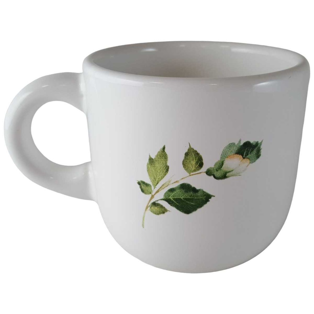 [45813815] Kaffeetasse Tasse Tiffany Boutique Italy weiße Blume mit Grünrand gebraucht - sehr gut Bild 2