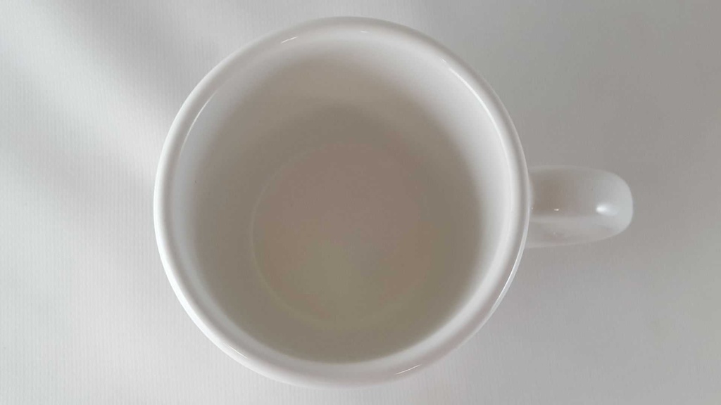 [45813815] Kaffeetasse Tasse Tiffany Boutique Italy weiße Blume mit Grünrand gebraucht - sehr gut Bild 3