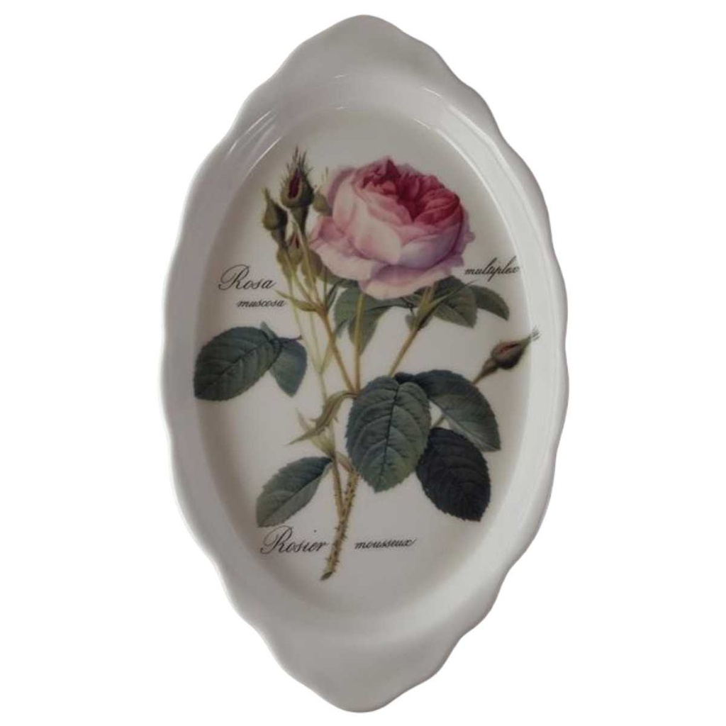 [45813819] Servierplatte 26,2x15 cm Roy Kirkham Redoute Roses England gebraucht - sehr gut Bild 2