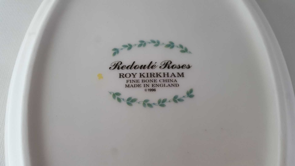 [45813819] Servierplatte 26,2x15 cm Roy Kirkham Redoute Roses England gebraucht - sehr gut Bild 5
