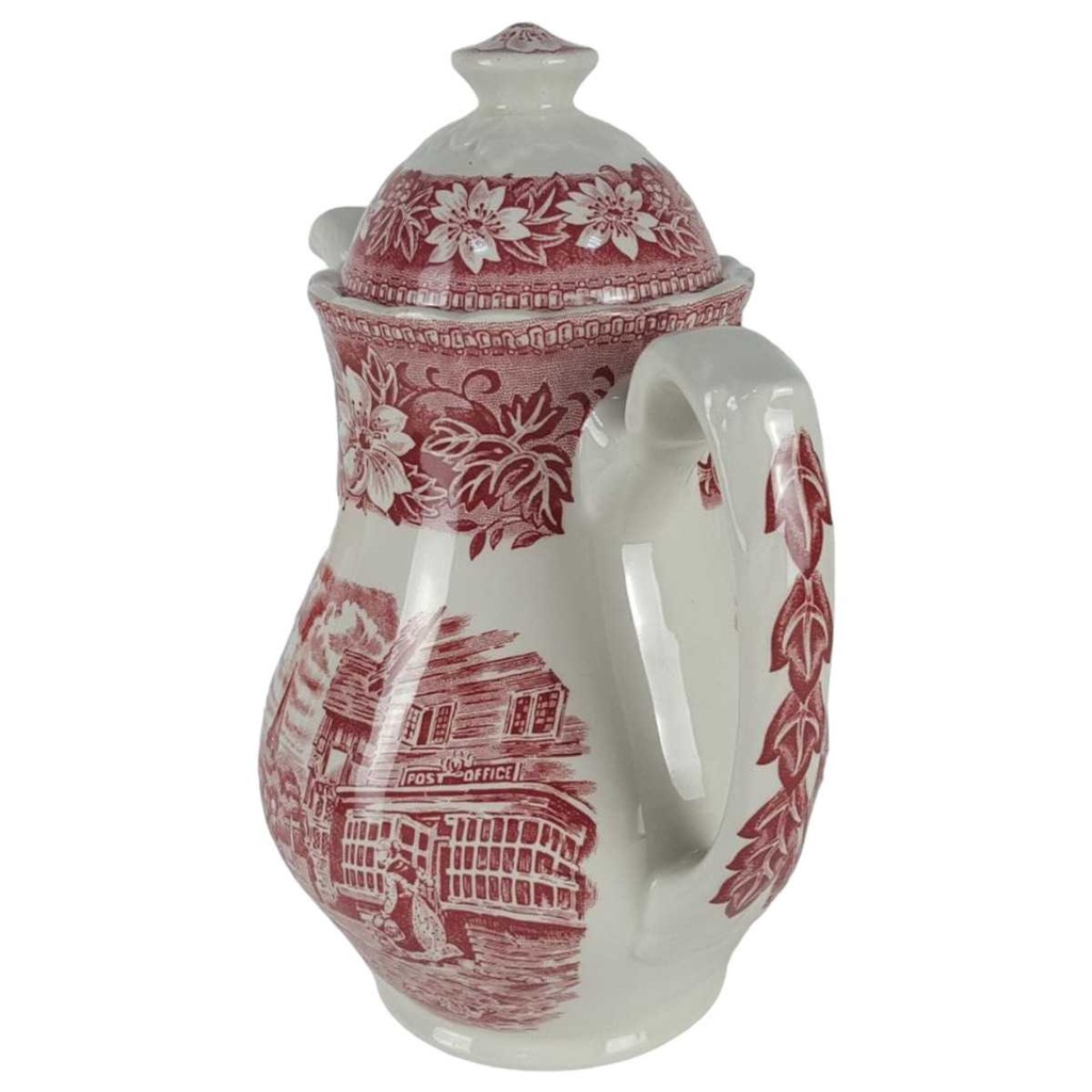 [458138230] Kaffeekanne 1,3 L Royal Tudor Coaching Taverns Rot gebraucht - sehr gut Bild 2