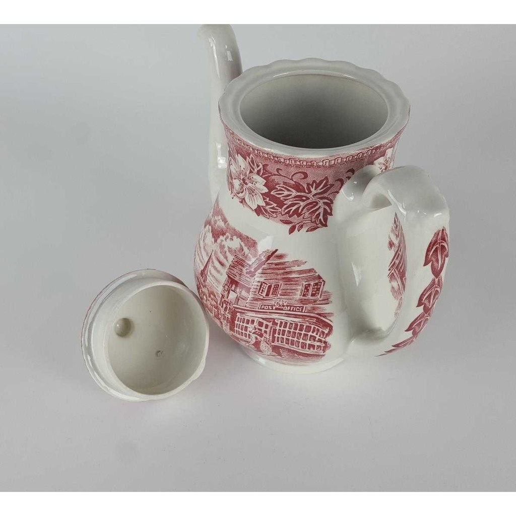[458138230] Kaffeekanne 1,3 L Royal Tudor Coaching Taverns Rot gebraucht - sehr gut Bild 3