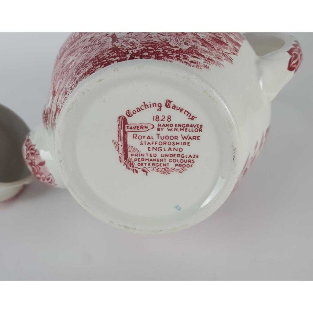 [458138230] Kaffeekanne 1,3 L Royal Tudor Coaching Taverns Rot gebraucht - sehr gut Bild 5