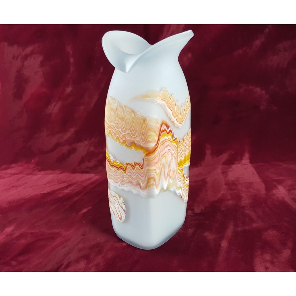 [458138231] bunte Hartglas Blumenvase Glasvase H 29 cm Bild 3