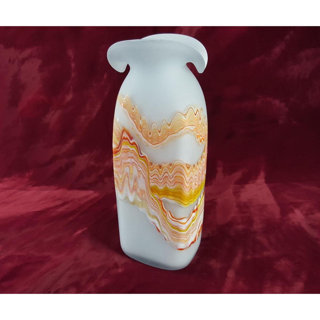 [458138231] bunte Hartglas Blumenvase Glasvase H 29 cm Bild 4