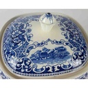 [458138236] Schüssel Ragoutterrine mit Henkeln Deckel 1,8 L Royal Sphinx Maastricht Old England Blau gebraucht - sehr gut Bild 3