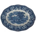 [458138246] Fleischplatte 31x24,6 cm Enoch Wedgwood Woodland Blau gebraucht - sehr gut Bild 2