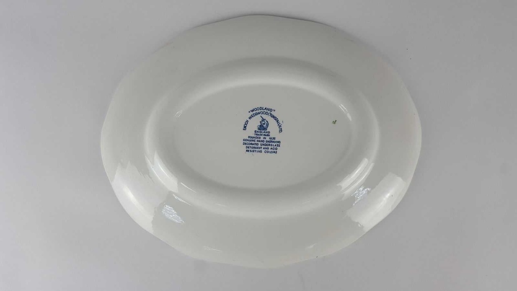 [458138246] Fleischplatte 31x24,6 cm Enoch Wedgwood Woodland Blau gebraucht - sehr gut Bild 3