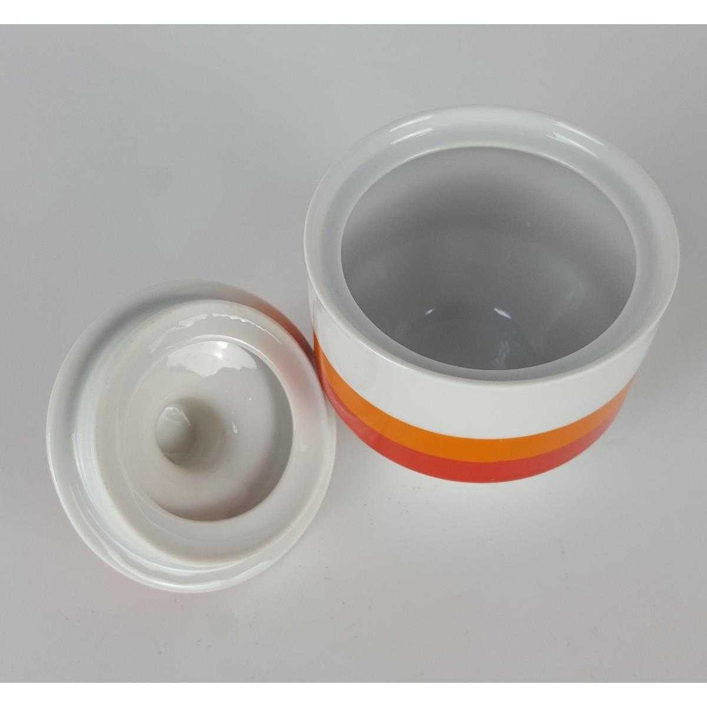 [458138248] Zuckerdose 0,2 L Winterling Marktleuthen Retro Rot Orange gebraucht - gut Bild 3