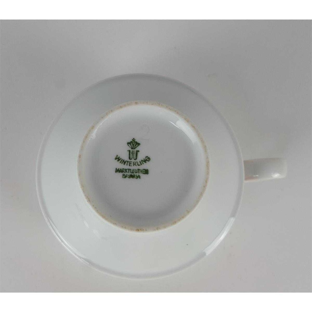 [458138249] Kaffeetasse Tasse mit Griff Winterling Marktleuthen Retro Rot Orange Bild 4