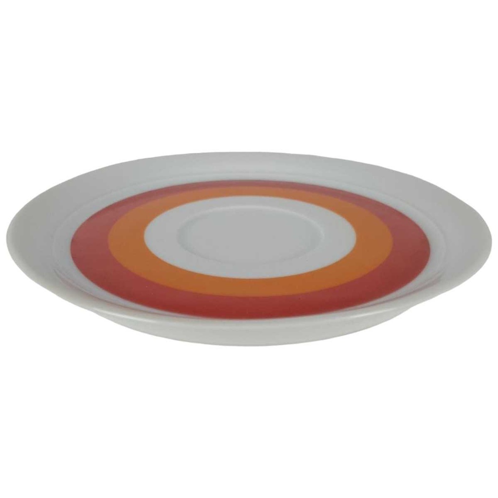 [458138250] Untertasse für Kaffee 14,5 cm Winterling Marktleuthen Retro Rot Orange gebraucht - gut Bild 2
