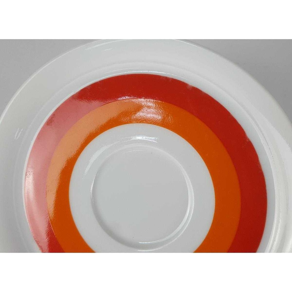 [458138250] Untertasse für Kaffee 14,5 cm Winterling Marktleuthen Retro Rot Orange gebraucht - gut Bild 3