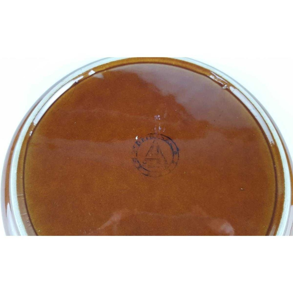 [458138266] Teller Fondueteller 22,2 cm Gerz Dekor graubraun Gerzit braun gebraucht - gut Bild 4