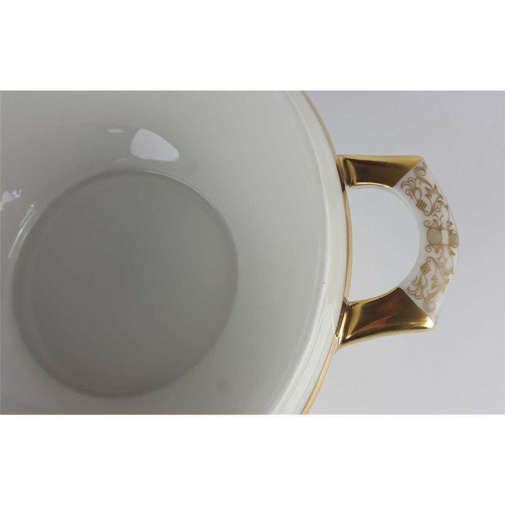 [458138270] Ragoutterrine Servierschüssel Golddekor 1,5 L Tielsch Altwasser elfenbein 7930 Beige Bild 4