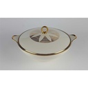 [458138275] Terrine Golddekor 1,5 L Bareuther Elfenbein Beige gebraucht - gut Bild 3