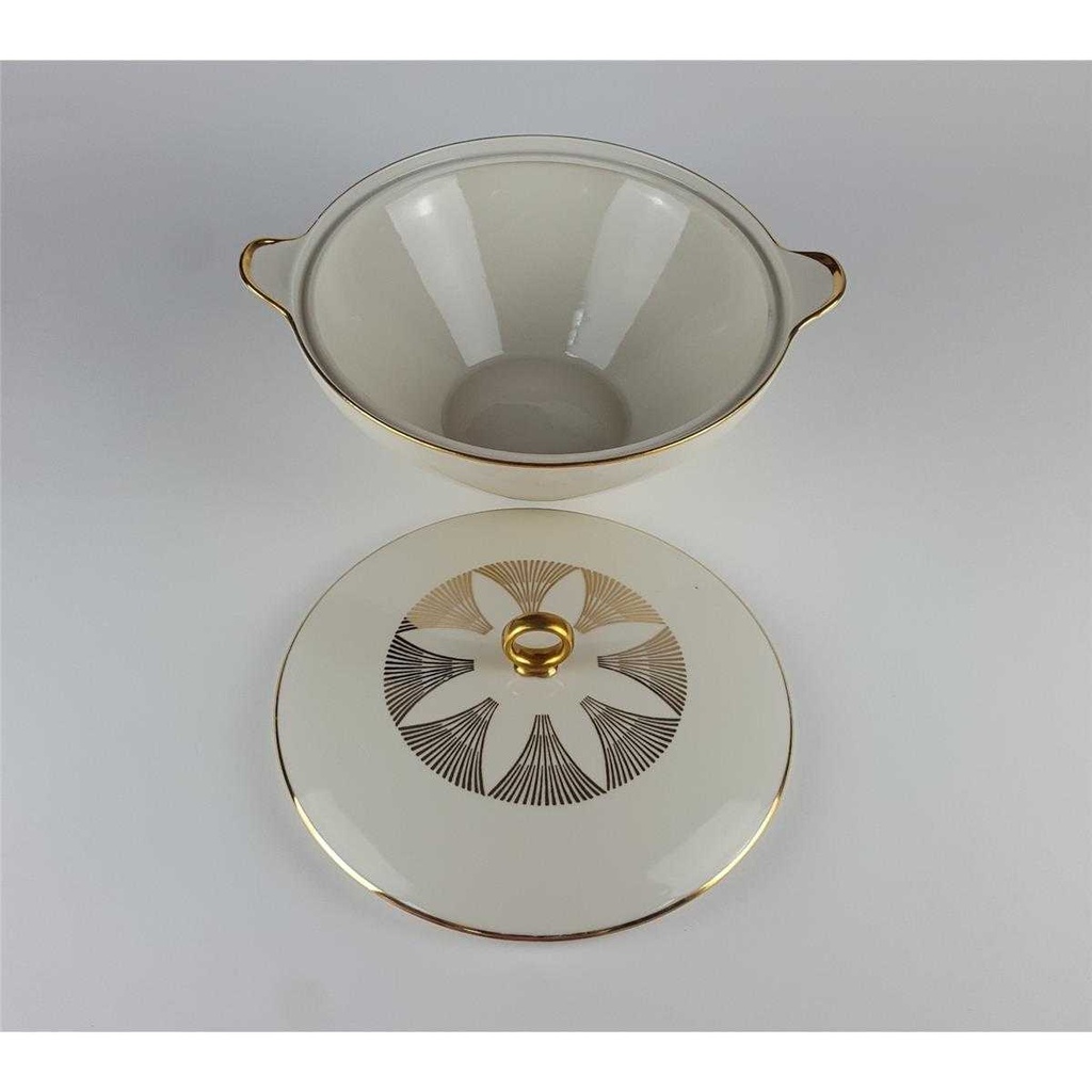 [458138275] Terrine Golddekor 1,5 L Bareuther Elfenbein Beige gebraucht - gut Bild 4