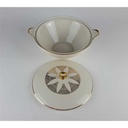 [458138275] Terrine Golddekor 1,5 L Bareuther Elfenbein Beige gebraucht - gut Bild 4