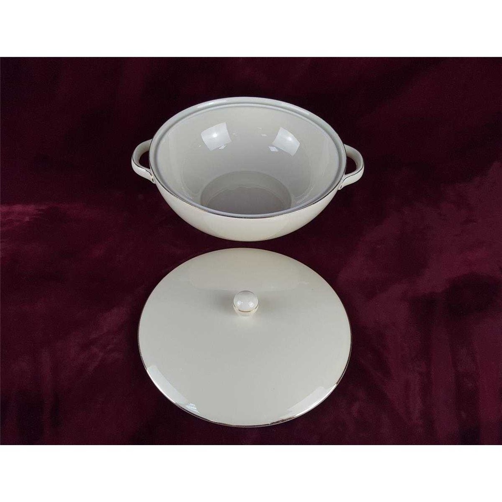 [458138284] Ragoutterrine Terrine Servierschüssel Goldrand 1,4 L Zeh Scherzer 8500 Elfenbein Beige gebraucht - gut Bild 3