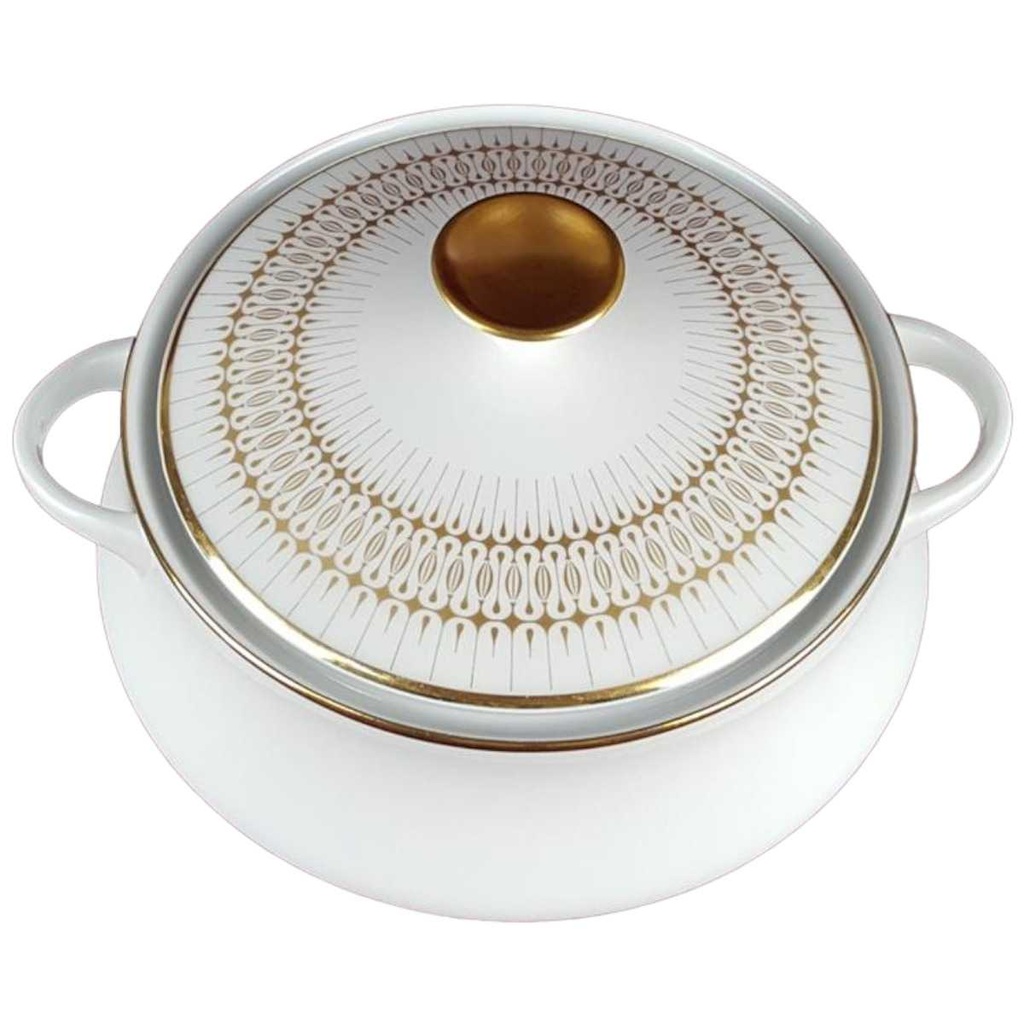 [458138286] Terrine Servierschüssel Goldrand 1,5 L Seltmann Weiden Vohenstrauß gebraucht - gut Bild 2