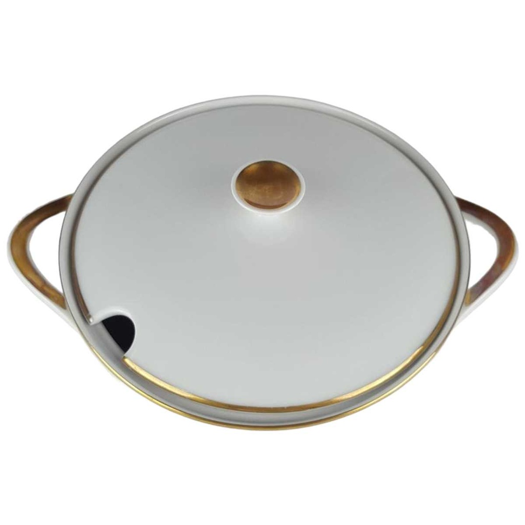 [458138288] Suppenterrine Terrine Goldrand 2 L Mitterteich Form 7106 weiß mit Bavaria gebraucht - gut Bild 2
