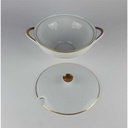 [458138288] Suppenterrine Terrine Goldrand 2 L Mitterteich Form 7106 weiß mit Bavaria gebraucht - gut Bild 3