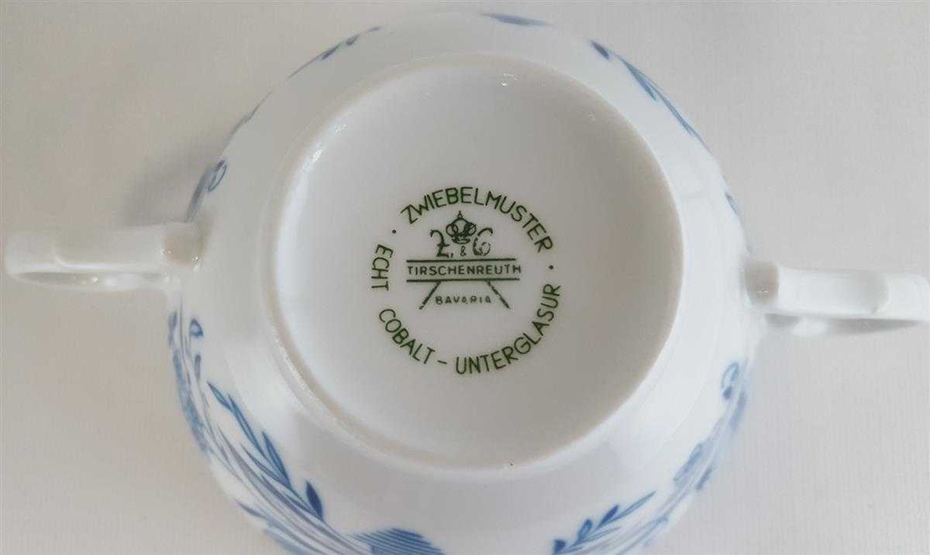 [4581383] Suppentasse Suppenbecher Unterglasur Tirschenreuth Zwiebelmuster Echt Cobalt gebraucht - sehr gut Bild 3