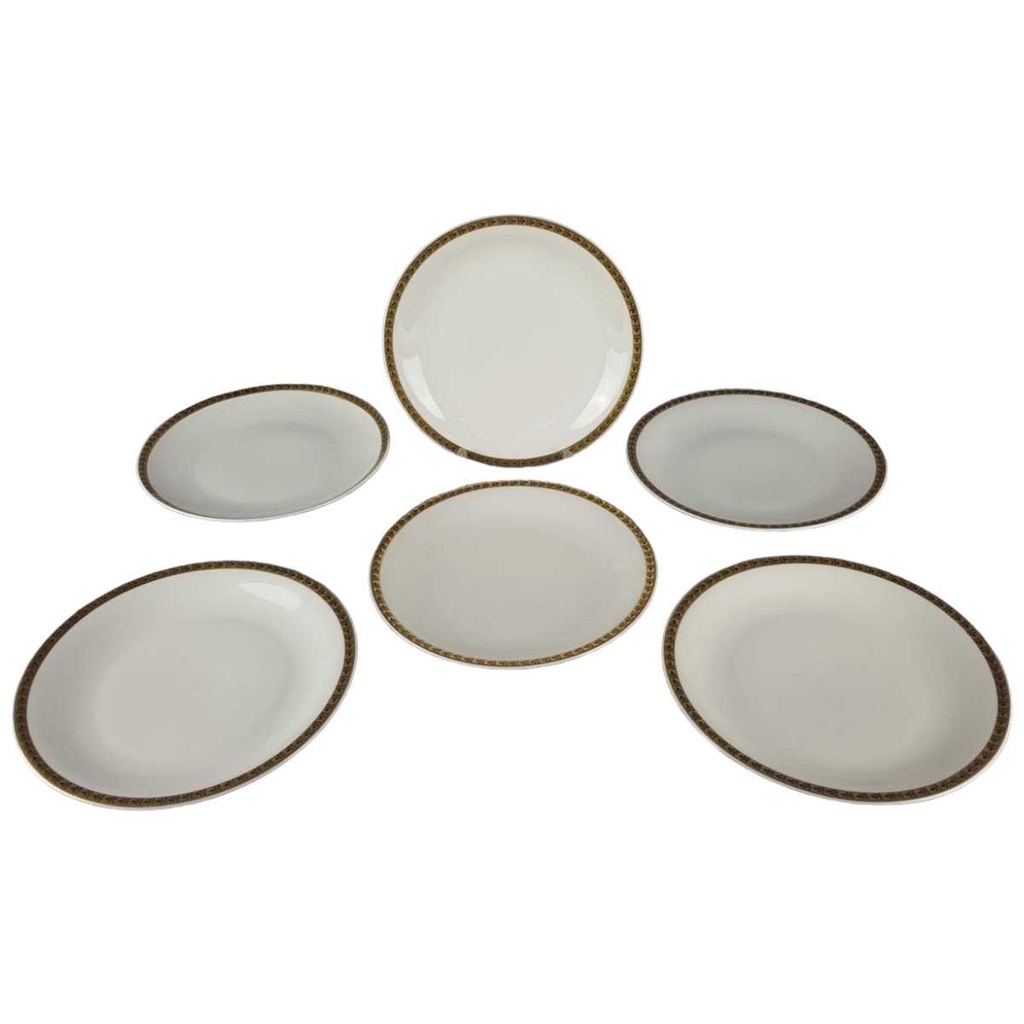 [2119014] 6er Set Kuchenteller Dessertteller 19,2 cm Händel Bavaria Einzelteile Elfenbein Beige gebraucht - akzeptabel Bild 2
