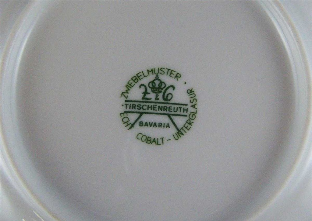 [4581384] Untertasse für Suppe 17,3 cm Tirschenreuth Zwiebelmuster Echt Cobalt gebraucht - sehr gut Bild 3
