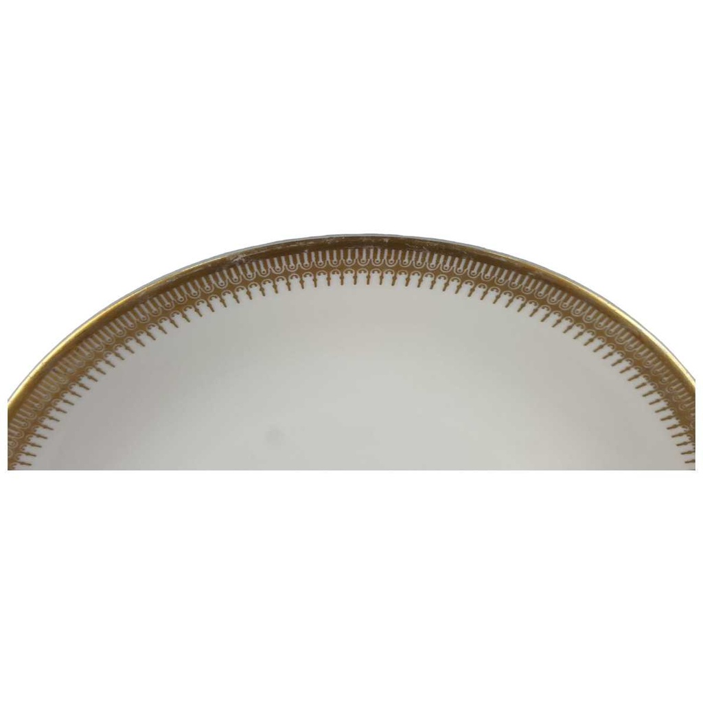 [2119016] 6er Set Kuchenteller Dessertteller Golddekor 19,6 cm Seltmann Weiden Vohenstrauß Elfenbein gebraucht - gut Bild 2