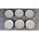 [2119016] 6er Set Kuchenteller Dessertteller Golddekor 19,6 cm Seltmann Weiden Vohenstrauß Elfenbein gebraucht - gut Bild 3