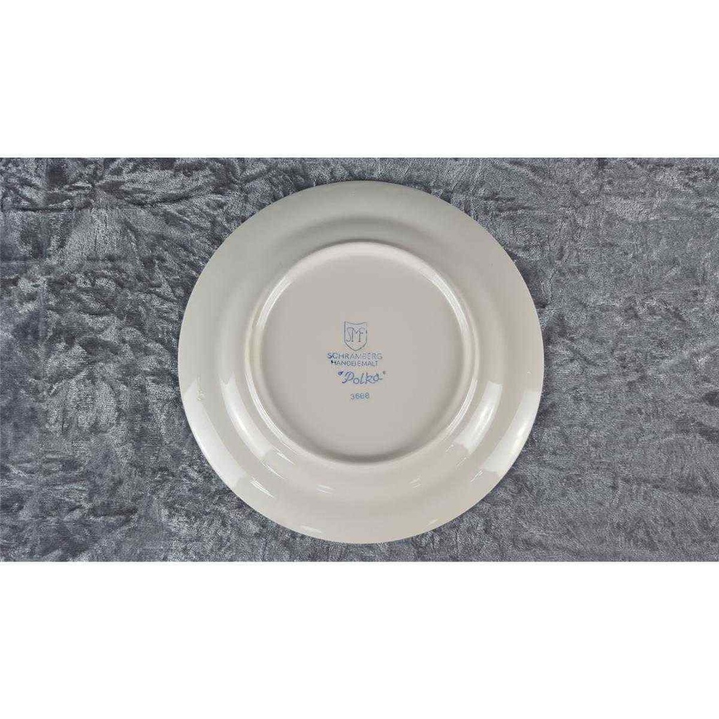 [458138404] Kuchenteller Dessertteller 20,3 cm Schramberg Polka blaue Punkte gebraucht - gut Bild 4