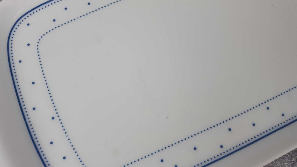 [458138406] Königskuchenplatte 36,1x15,7 cm Arzberg Daily blaue Punkte Lagune gebraucht - akzeptabel Bild 3