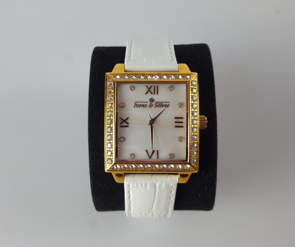 [458138410] Ivens & Söhne Damen-Armbanduhr Quarz Edelstahl rosevergoldet Lederband Bild 2