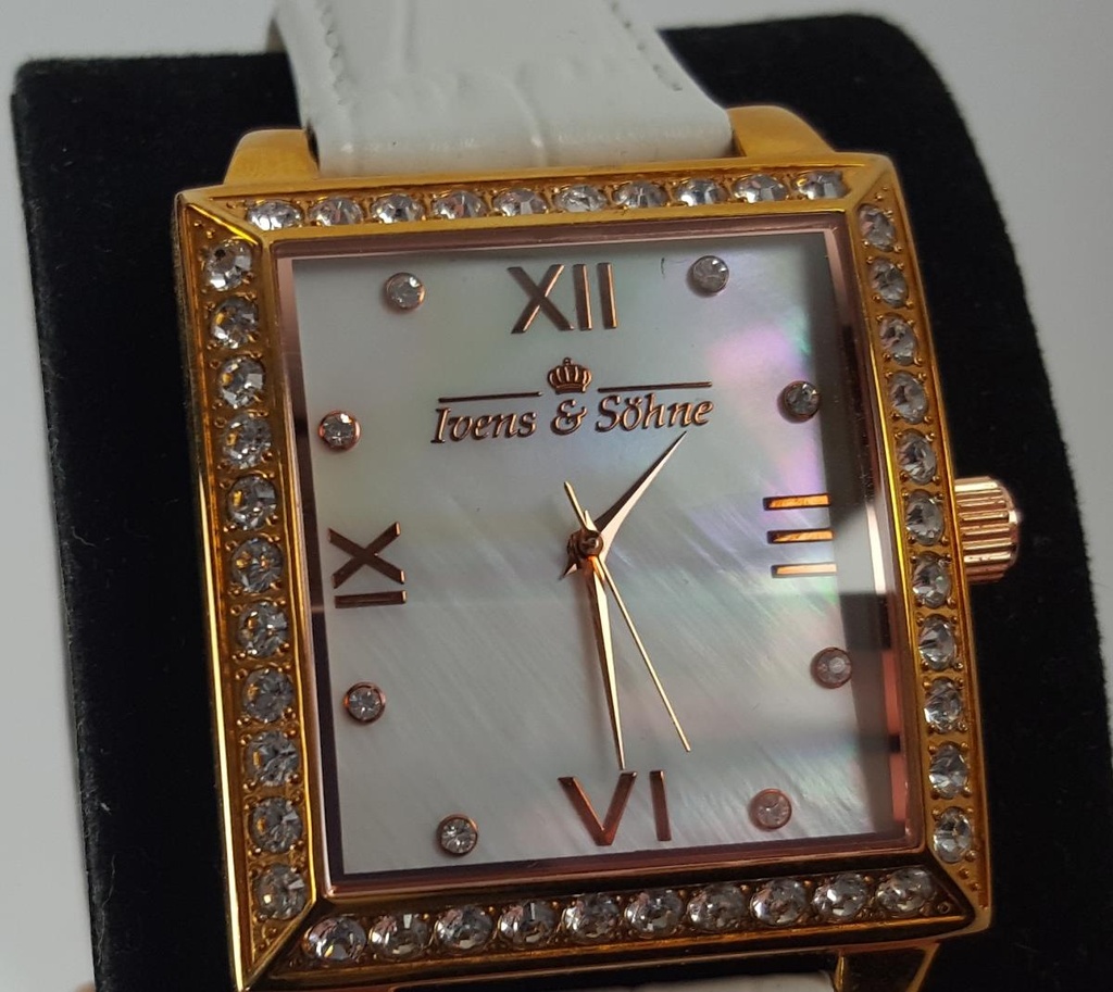 [458138410] Ivens & Söhne Damen-Armbanduhr Quarz Edelstahl rosevergoldet Lederband Bild 3