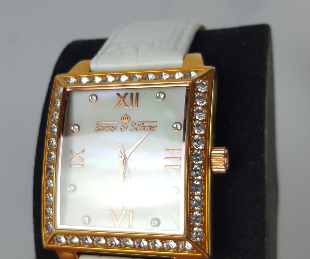 [458138410] Ivens & Söhne Damen-Armbanduhr Quarz Edelstahl rosevergoldet Lederband Bild 4