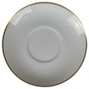 [458138411] Untertasse für Mokka Goldrand 12,5 cm Tirschenreuth Schildkröten Motiv Goldmotiv Weiß gebraucht - neuwertig Bild 2