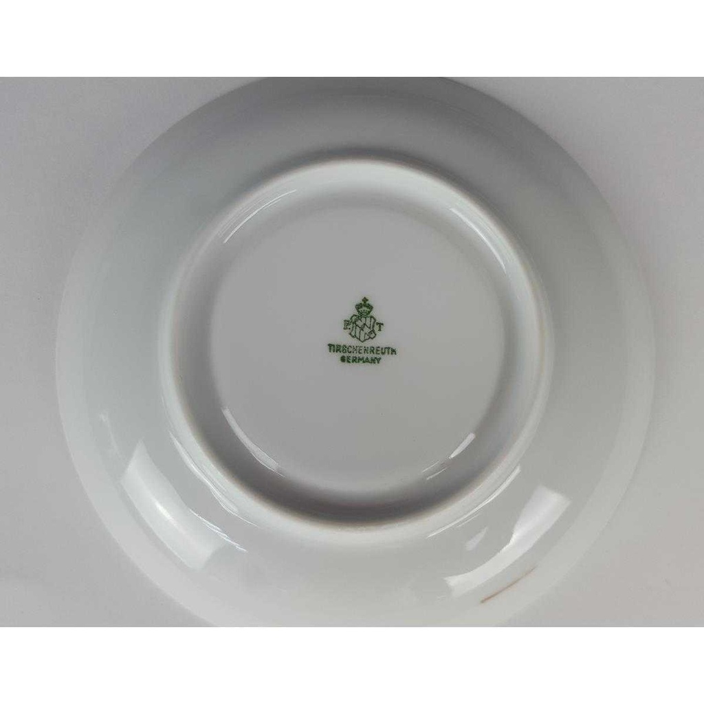 [458138411] Untertasse für Mokka Goldrand 12,5 cm Tirschenreuth Schildkröten Motiv Goldmotiv Weiß gebraucht - neuwertig Bild 4