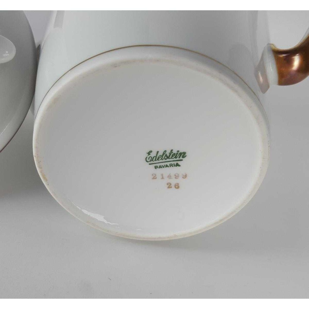 [458138414] Kaffeekanne Kanne Goldrand 1,4 L Edelstein Bavaria Grauband 21499 gebraucht - gut Bild 4