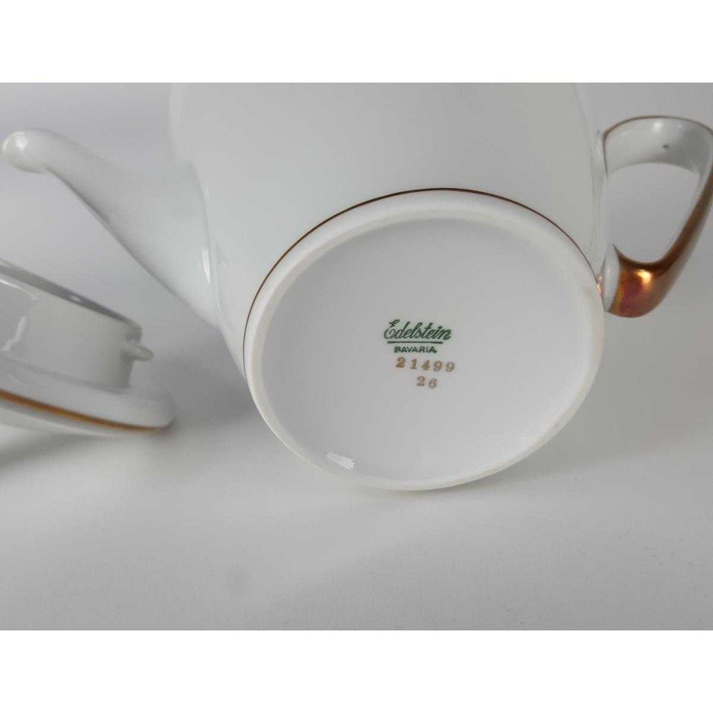 [458138415] Teekanne Goldrand 1,1 L Edelstein Bavaria Grauband 21499 gebraucht - gut Bild 4
